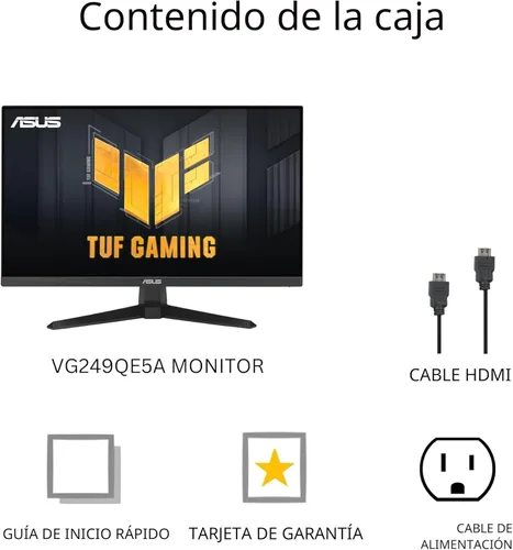 Miniatura 6 de ASUS TUF Gaming 24" (23.8" visible) Monitor 1080P (VG249QE5A) - FHD, overclock de 144Hz a 146Hz, IPS, sincronización de desenfoque de movimiento