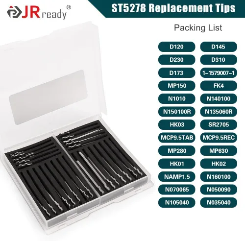 Miniatura 6 de JRready ST5278 Puntas de Repuesto para Herramienta de Extracción de Pines 26 Piezas Puntas de Herramienta Extractora de Pines Herramienta de St5278