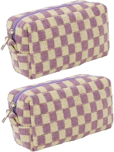 Miniatura 16 de SxoSyo Bolsas de cosméticos para mujer, bolsa de maquillaje grande, bolsa de viaje con cremallera, organizador de brochas de maquillaje para regalos