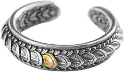 Miniatura 218 de Anillo de plata de ley 925, minimalista, ajustable, hecho a mano, para mujeres y niñas