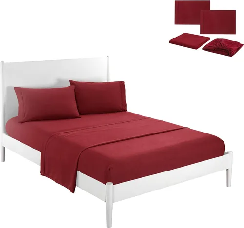 Miniatura 11 de Sábanas de cama, transpirables, refrescantes y cómodas, sábanas autolimpiantes con infusión de plata, juego de sábanas de 3 piezas (café, individual)
