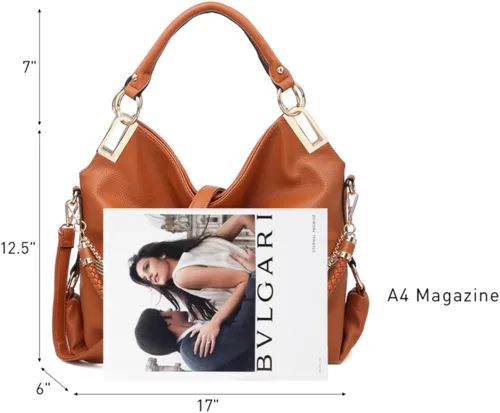 Miniatura 3 de Dasein Purses for Women Vegan Leather Handbags Rhinestones Hobo Bags Tote Purse Shoulder Bag Ladies Handbag