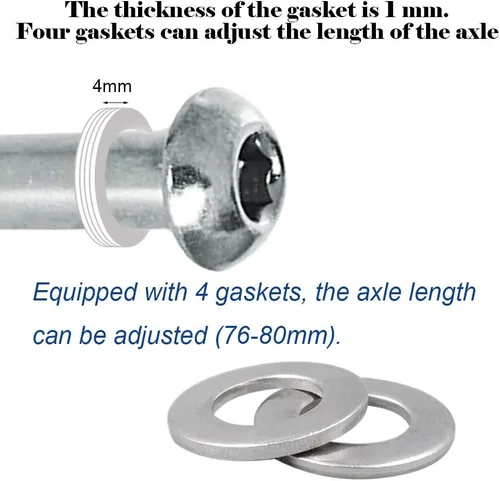 Miniatura 3 de Tornillos M8 para 2-3-4-Rueda Niño Patinete Reemplazo Micro Mini Plegable Patinete Niños Ejes de Reparación (72)