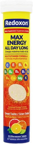 Miniatura 9 de Redoxon Max Energy, Fórmula multivitamínica , Energía máxima todo el día, Te ayudarán a fortalecer tu sistema inmunológico, Sabor frutas cítricas