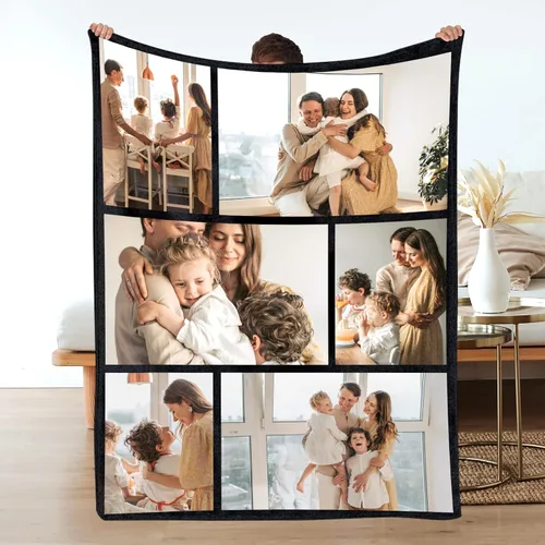 Miniatura 79 de Manta personalizada con foto/texto, manta con imagen personalizada, regalos de amor, regalos personalizados para parejas para novio, novia, esposa