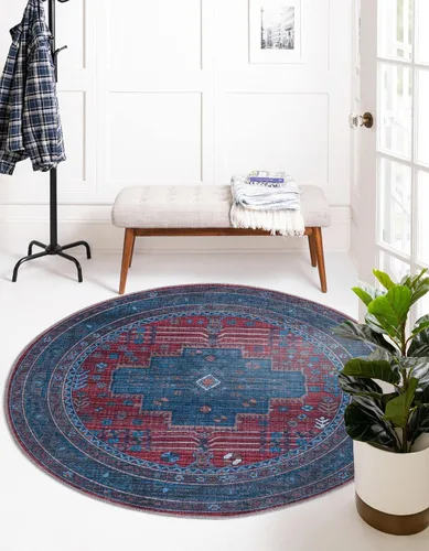 Miniatura 16 de Unique Loom Mangata Collection - Alfombra de área - Mary (rectangular 2' 0" x 3' 0", azul/negro)