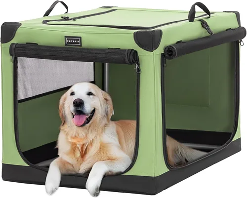 Miniatura 18 de PETSFIT Jaula portátil suave de 26 pulgadas para perros – Marco resistente en espiral patentado, perrera plegable para perros pequeños, 3 puertas