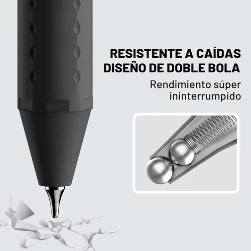Miniatura 3 de Paquete de 12 bolígrafos negros - Bolígrafos de gel de 0.5 mm de tinta negra de secado rápido y escritura suave - Bolígrafo retráctil de agarre