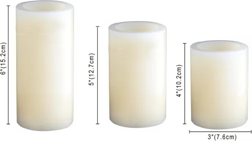 Miniatura 6 de CANDLE CHOICE Velas sin llama que cambian de color a pilas con temporizador remoto, cera real, parpadeante, eléctrica, multicolor, luces LED