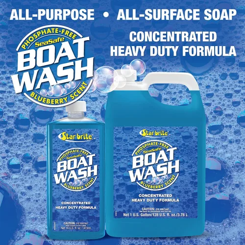 Miniatura 4 de STAR BRITE Jabón concentrado para barcos, biodegradable, sin fosfatos, resistente para todas las superficies marinas, 16 onzas (080416)