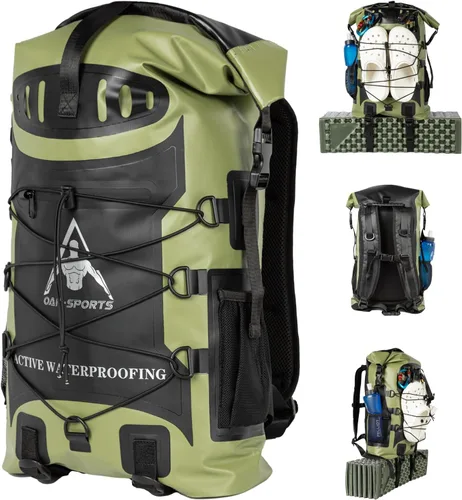 Miniatura 13 de Oak-Sports Dry Bag Mochila impermeable de 5L/10L/20L, bolsa de playa ligera con doble cierre de cremallera para natación, kayak, senderismo