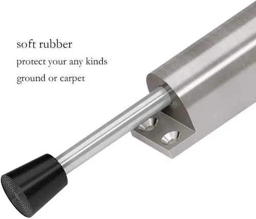 Miniatura 2 de CertBuy - Paquete de 2 topes de puerta abatibles, de acero inoxidable, fácil escalón, con resorte, telescópico, cerraduras de puerta ajustables
