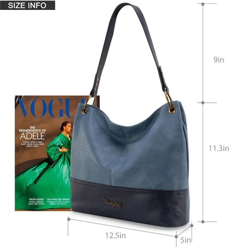 Miniatura 124 de Wrangler Hobo - Bolsas para mujer de cuero vegano con asa superior, bolsos de hombro y bolsos