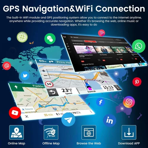 Miniatura 9 de Android 14 Radio de coche para Ford F150 F-150 2009-2014, 9 pulgadas pantalla táctil Radio doble DIN Carplay Android Auto estéreo del coche GPS Navi