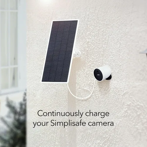 Miniatura 5 de Wasserstein Panel solar para cámara de seguridad inalámbrica SimpliSafe para exteriores, potente panel solar SimpliSafe para cámara al aire libre