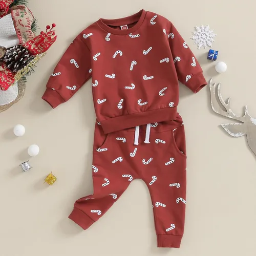 Miniatura 201 de Conjunto de camisa larga y divertida para bebé niño y niña, ropa de primera Navidad, 6, 12, 18, 24 meses, 2T