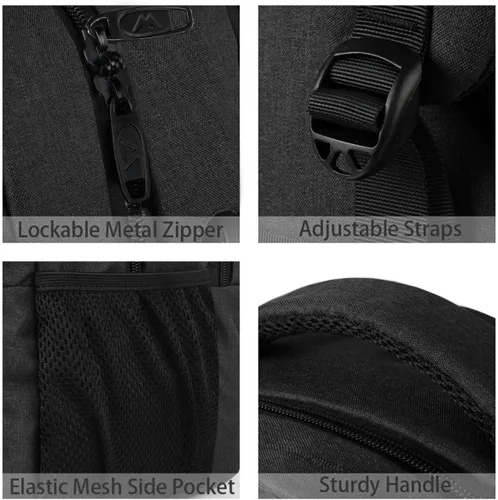 Miniatura 10 de MATEIN Mochila de viaje extra grande, compatible con TSA, de 18.4 pulgadas, para laptop con puerto de carga USB, antirrobo, aprobada para vuelos