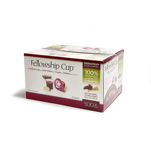 Miniatura 11 de Vasos de comunión listos de Broadman Church Supplies, prellenado, tazas, zumo/hostia, 100 vasos (peso neto 1.62 libras)