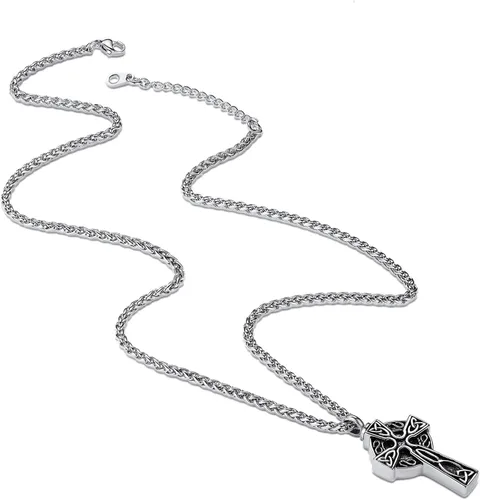 Miniatura 13 de Richsteel Collar de urna para cenizas, joyería de cremación, colgante de recuerdo conmemorativo con cadena