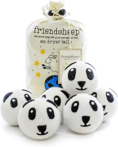 Miniatura 12 de Friendsheep Bolas secadoras de lana, alternativa orgánica reutilizable para suavizantes de telas para lavandería, hechas a mano, comercio justo