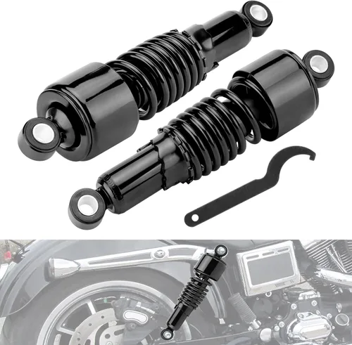 Amortiguadores traseros para motocicleta de 10.5 pulgadas/10.512 in, kit de suspensión trasera negra, repuesto para Harley Sportster Iron XL 883