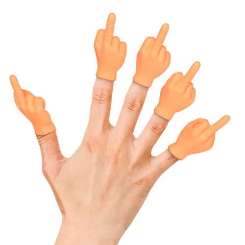 Miniatura 9 de 10 manos diminutas para dedos, manos marionetas, cinco manos izquierdas y derechas, bromean pequeñas manos realistas para un rendimiento de mordaza