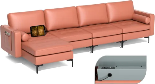 Miniatura 34 de Giantex Sofá individual, silla decorativa, sillón con cojín cómodo, bolsillos para revistas, sala de estar, silla de ocio tapizada para dormitorio