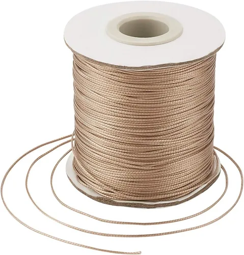 Miniatura 22 de Craftdady - Hilo encerado, Algodón, marrón (CoconutBrown), 1mm