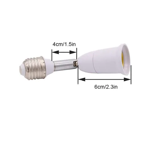 Miniatura 3 de Extensor de enchufe de luz E26/E27, adaptador de enchufe de bombilla de 5.5 pulgadas, flexible, ajustable, 180°, flexible, flexible, flexible
