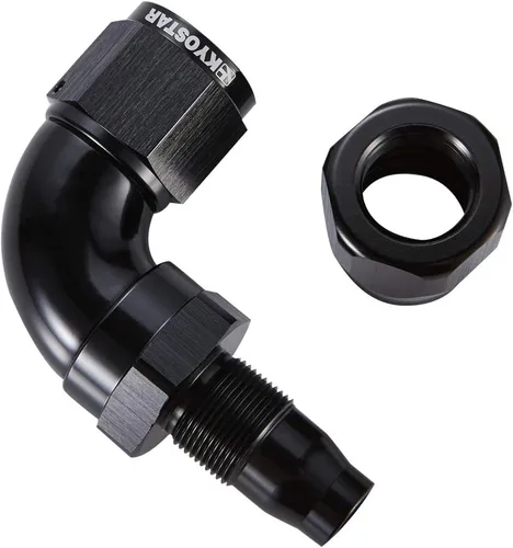 Miniatura 4 de 10AN Accesorios de 90 Grados para Línea de Combustible de Aceite Trenzada Negra #4416