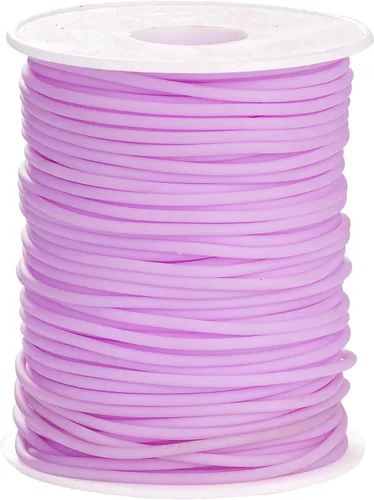 Miniatura 23 de Cable de tubo hueco de goma de 54 yardas, tubo de 0.079 pulgadas, cable de barbero para tejer con agujero de 0.039 pulgadas (0.039 in), protector