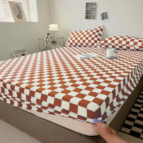 Miniatura 21 de KAREVER Juego de sábanas de mármol negro, juego de ropa de cama de 4 piezas con diseño geométrico de mármol, 1 sábana bajera, 1 sábana encimera