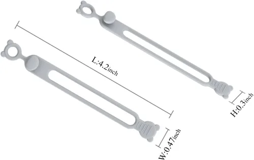 Miniatura 6 de 24 bridas de silicona reutilizables, organizador de cables, artículos esenciales de viaje, organización de cocina y oficina (negro)