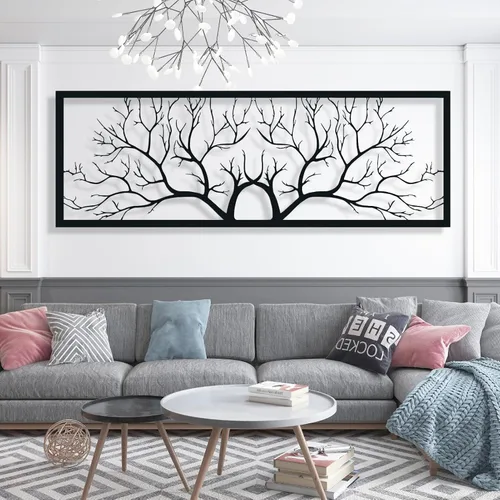 ICEWQOQU Arte de pared de metal árbol de la vida, árbol de la vida, decoración de pared de ramas de metal, decoración de pared de ramas, arte de