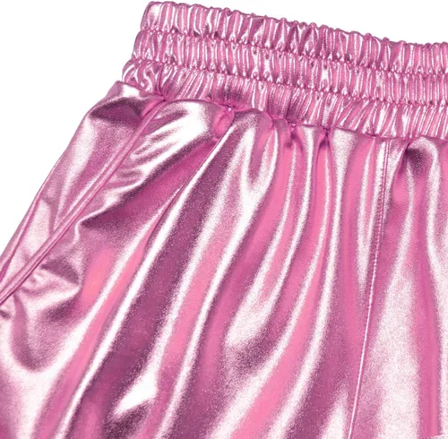 Miniatura 2 de Mirawise Girls Metallic Shorts Shiny Hot Pants Sparkly Dance Outfits Short Pants