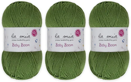 Miniatura 79 de 1 madeja La Mia Baby Boom, hilo acrílico 100% antipilling para tejer y ganchillo para tejer y ganchillo, 3.53 oz (3.5 onzas) / 820.2 ft
