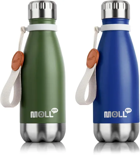 Miniatura 53 de Botella de agua para niños, botella de agua deportiva de acero inoxidable de 12 onzas con aislamiento al vacío para la vuelta a la escuela, botella