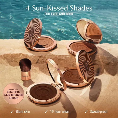 Miniatura 4 de Charlotte Tilbury Beautiful Skin Face Makeup & Body Cream Bronzer - Hydrating Hyaluronic Acid & Pro Vitamin D3 to Blur for a Sun-Kissed Glow - Up to