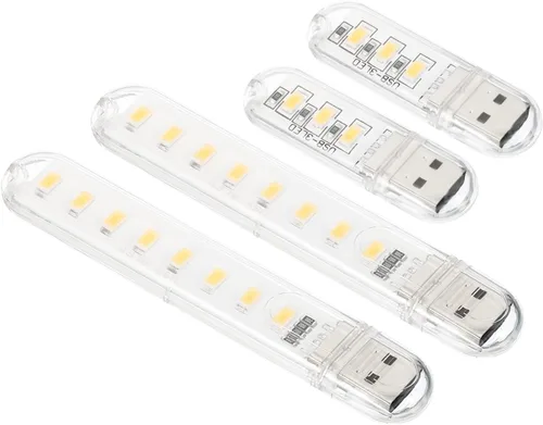 PATIKIL Luz nocturna USB, 1 juego de mini lámpara LED portátil enchufable para decoración del hogar, lectura, dormir, campamento, blanco cálido
