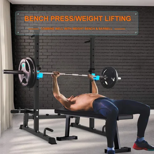 Miniatura 2 de JX FITNESS Estante para sentadillas, estante de barra, estante de prensa de banco push up multifunción levantamiento de pesas gimnasio/gimnasio