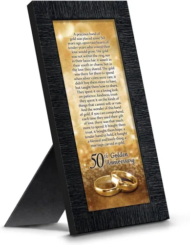 Miniatura 36 de Crossroads Home Décor Boda 50 para padres, decoraciones de 50 aniversario para fiesta, aniversario de oro, regalos de 50 años, 50 para parejas, Gris