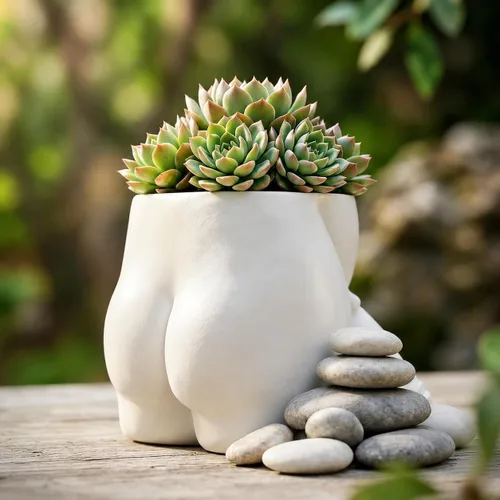 Miniatura 5 de Jarrones de cuerpo para decoración - Maceta de pene, macetas de cuerpo masculino - Jarrón de pene gracioso, maceta para suculentas y cactus