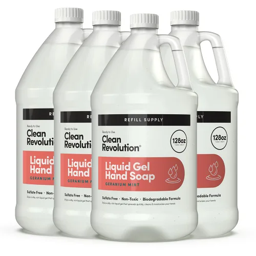Miniatura 36 de Clean Revolution Jabón de manos en gel líquido, líquido sedoso rico, espuma rápida, enjuague rápido, contiene aceites esenciales reales