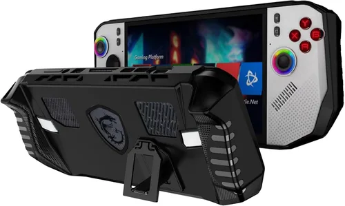 Miniatura 4 de Funda para MSI Claw 8 AI+ Polar Tempest Edition, TPU Soft Grip Funda protectora con soporte para MSI Claw 8 AI+ Polar Tempest A2VM PC portátil Negro