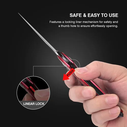 Miniatura 7 de FUNBRO Cuchillo multiherramienta (Rojo)