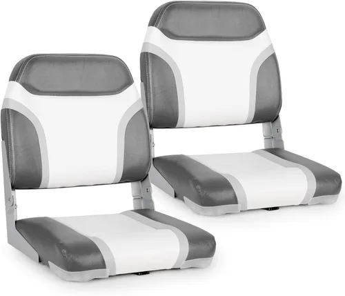 Miniatura 9 de NORTHCAPTAIN T1 Deluxe Asiento plegable para barco con respaldo bajo, tornillos de acero inoxidable incluidos