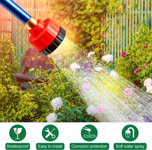 Miniatura 5 de Dreyoo Boquilla de riego de jardinería de 2000 agujeros para jardín al aire libre, rociador de ducha de jardín de 11 Gpm compatible con boquillas