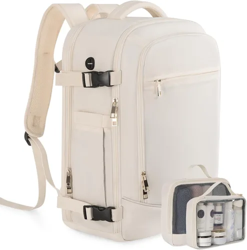 Rinlist Mochila de viaje grande para hombres y mujeres, mochila de transporte aprobada por la aerolínea TSA, mochila de transporte informal de 40 L,