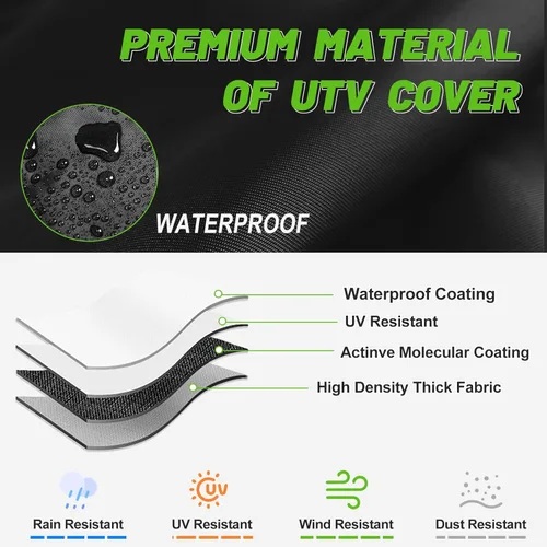 Miniatura 4 de COVERVIN Cubierta UTV impermeable para exteriores, protección para todo tipo de clima, para Polaris RZR, Yamaha Can-Am Defender Kawasaki Ranger