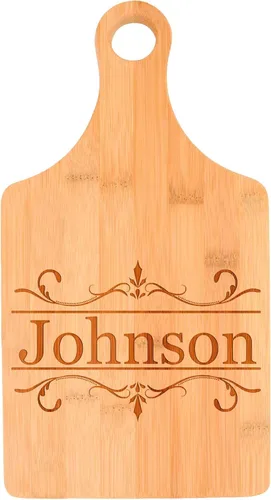 Miniatura 2 de Regalo de boda personalizado para parejas, texto personalizado, nombre de familia, paleta personalizada, tablero de servicio de madera